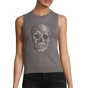 Skull cashmere tank